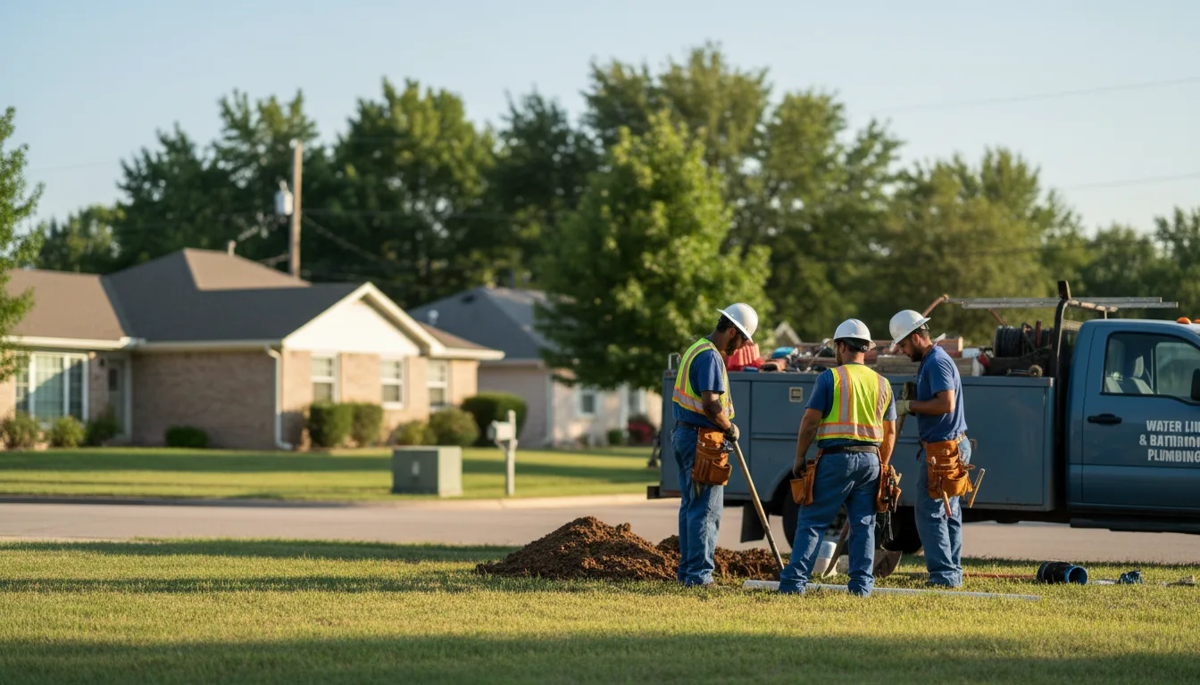 Residential water line and bathroom plumbing service in Midway, TN